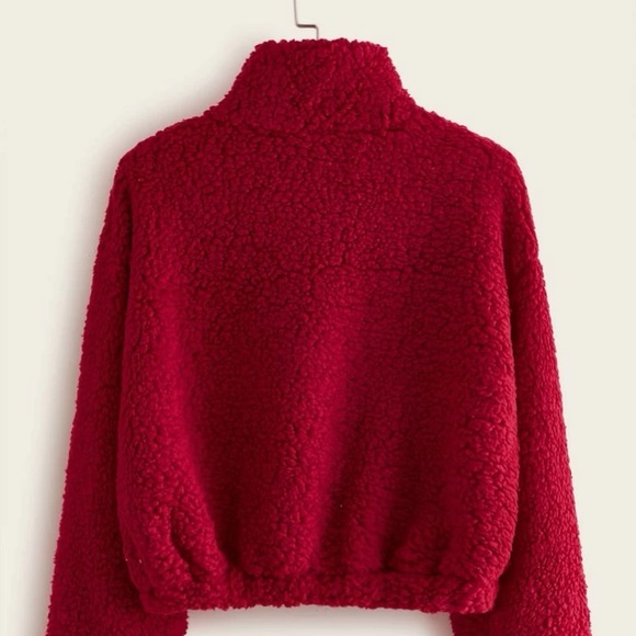 SHEIN Teddy Cropped Pullover - Picture 3 of 8